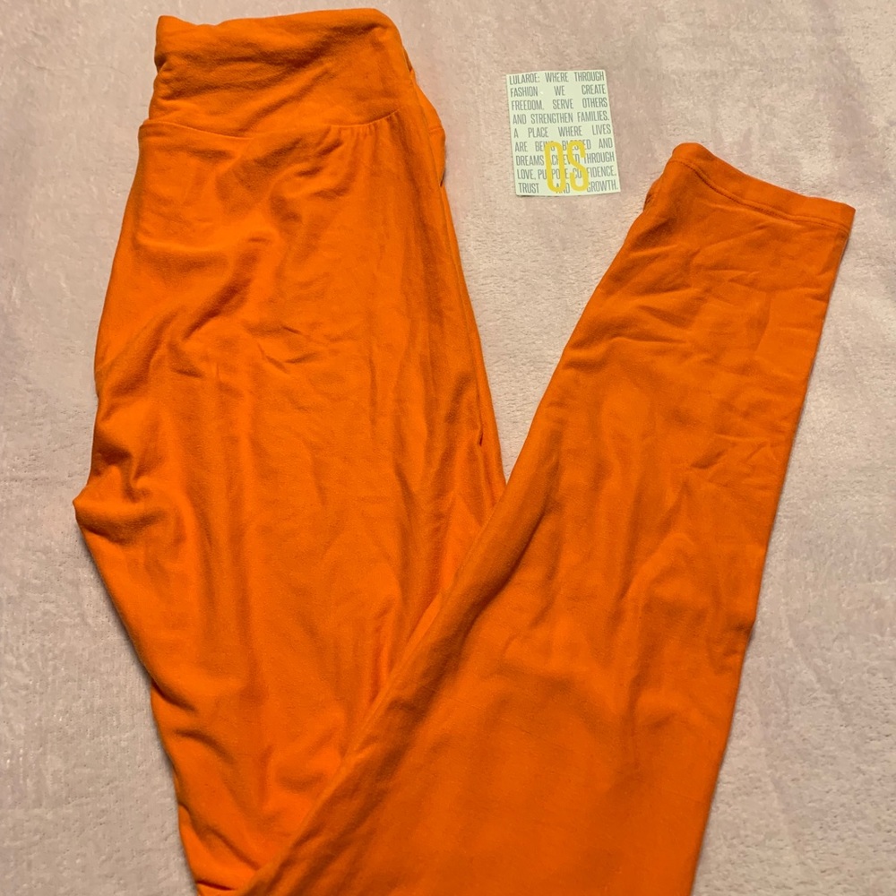 Lularoe OS bright Orange leggings